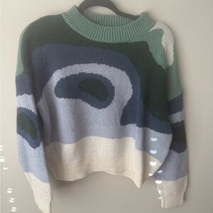 SHEIN Multicolor Abstract Women's Sweater